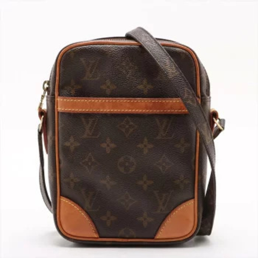 Louis Vuitton Monogram Danube Leather Crossbody Bag Brown